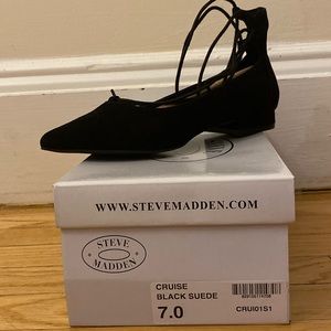 Steve Madden Brand New Cruise Black Suede size 7